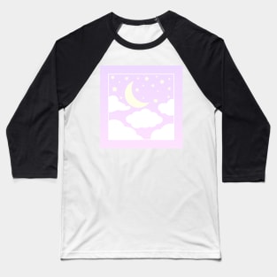 Kawaii Pastel Night Sky Baseball T-Shirt